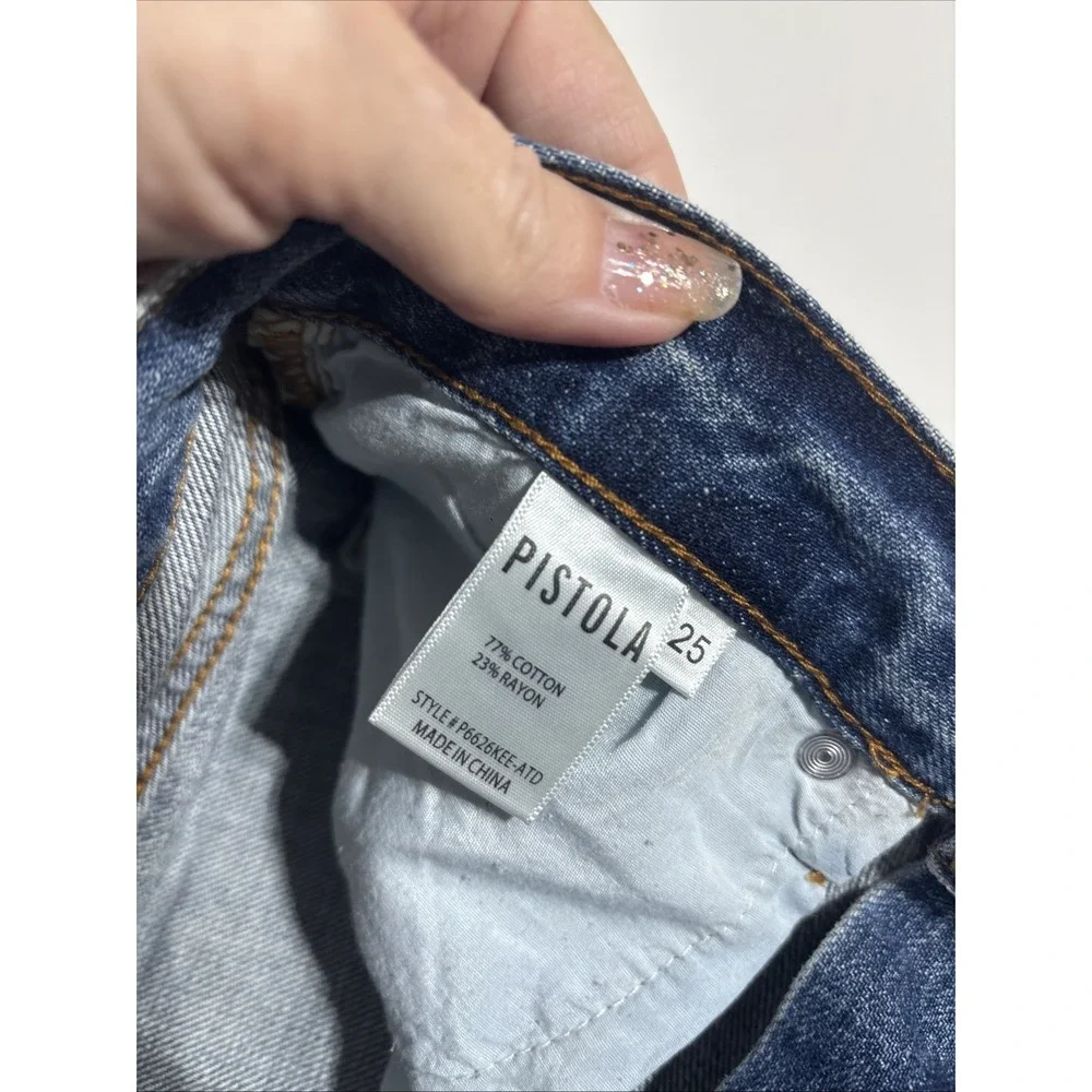 Pistola Stevie High Rise Relaxed Roller‎ Jeans Color Grand Size 25 NWT $178